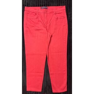 Gloria Vanderbilt Women's Jeans Size 14 Peachy Red with Embroidered Pockets